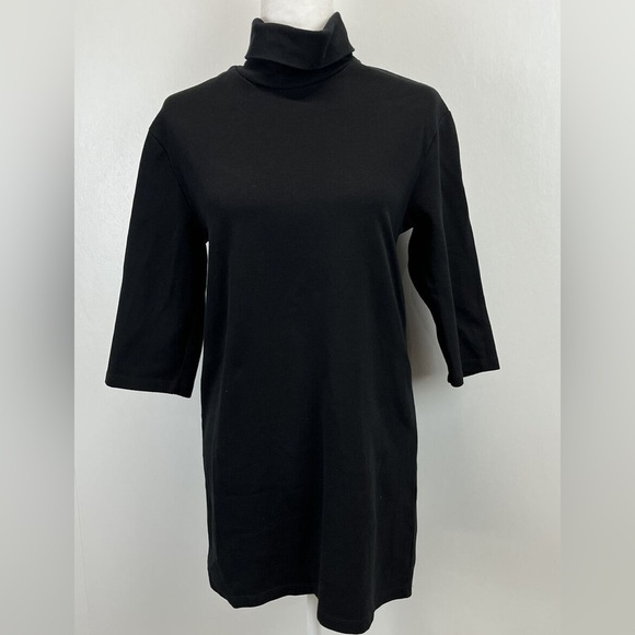 Zara Black Turtleneck T-Shirt Mini Dress – Size small - Picture 1 of 6